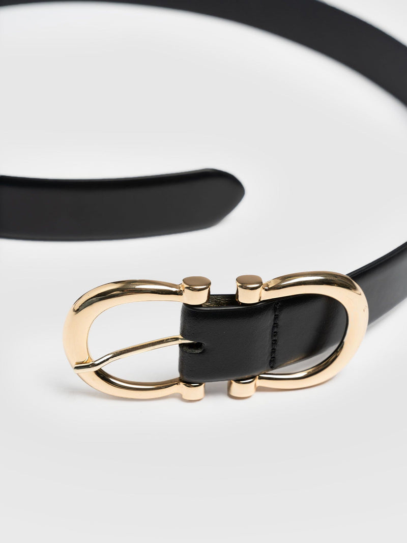Chelsea Belt Black - Leather Belts | Saint + Sofia® UK