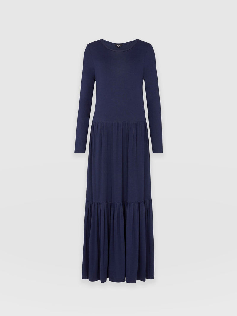 Greenwich Dress Navy Sleeves - Women's Dresses | Saint + Sofia® UK