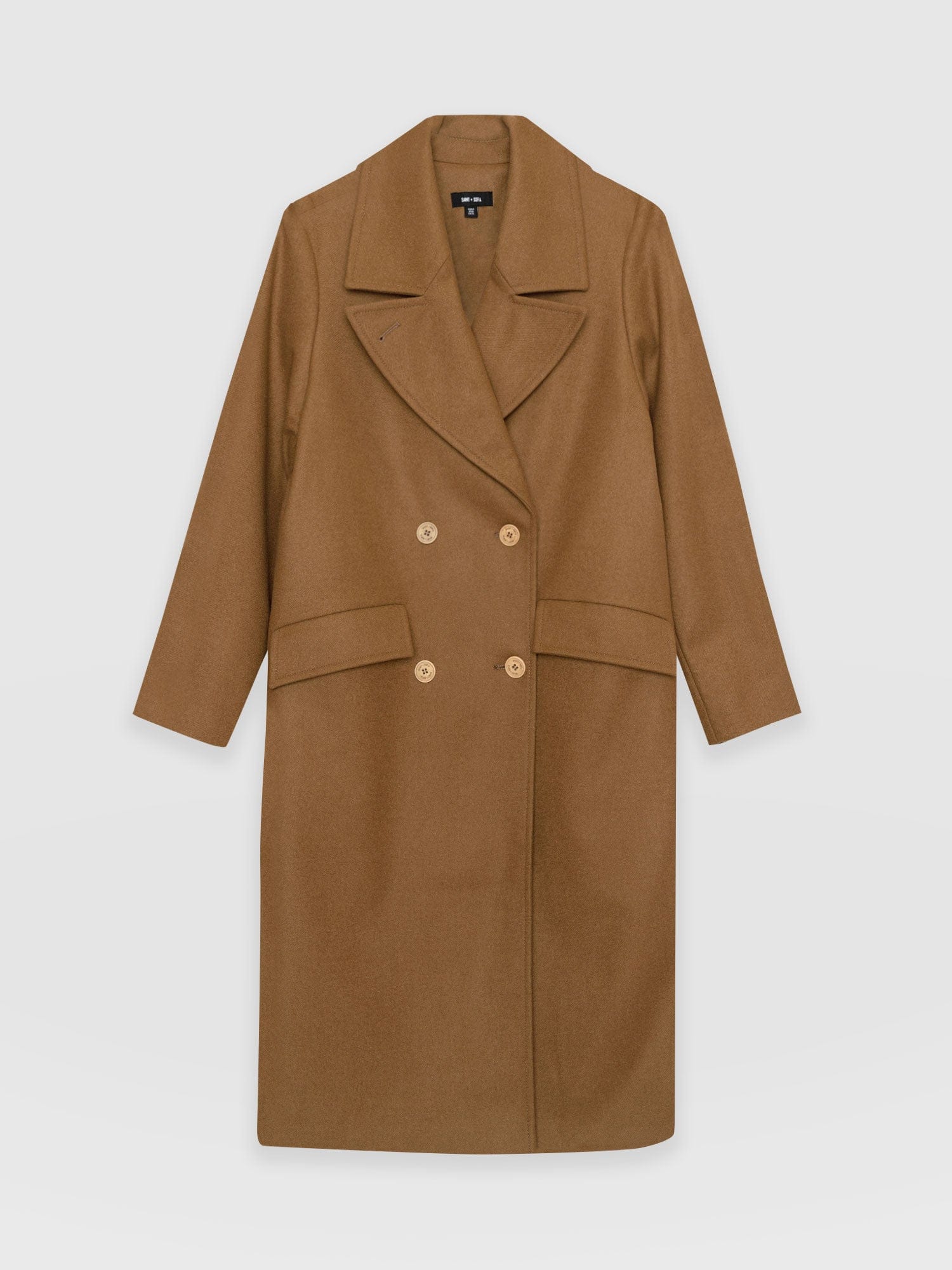 Halcyon Coat Camel - Women's Wool Coats | Saint + Sofia® UK