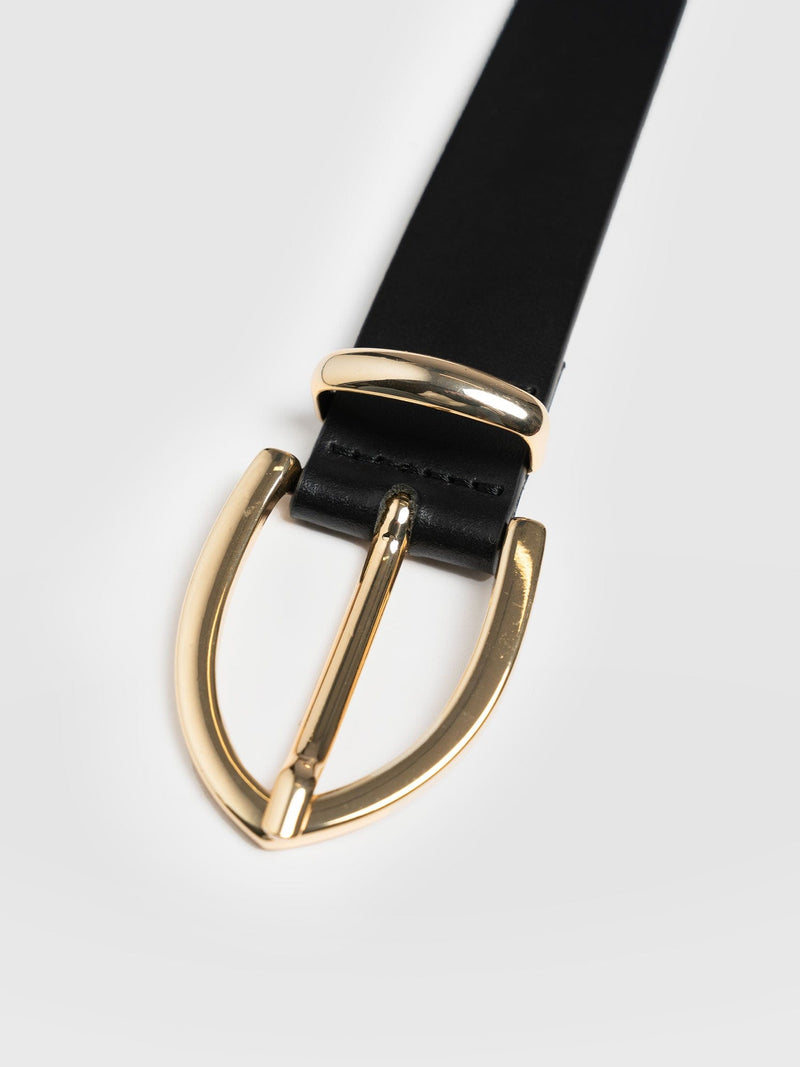 Victory Belt Black - Leather Belts | Saint + Sofia® UK