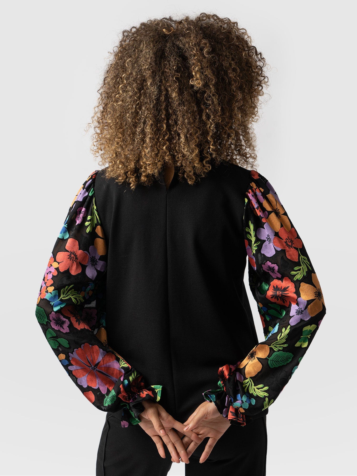 Penny Puff Sleeve Long Sleeve Pop Floral - Women's Tops | Saint + Sofia® UK