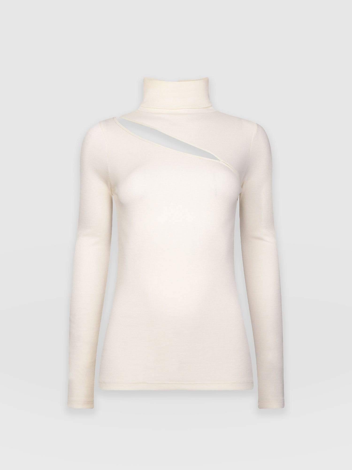 Reveal Roll Neck Cream - Women's Sweaters | Saint + Sofia® UK