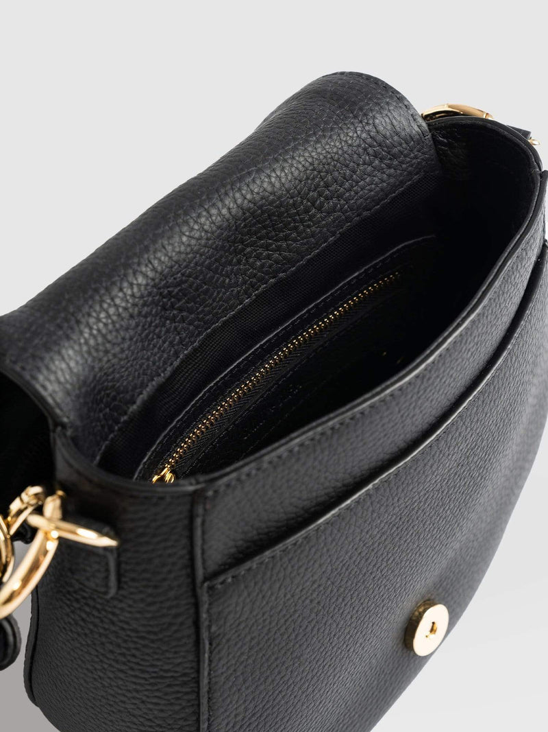Saddle Bag Black - Women's Handbag | Saint + Sofia® UK