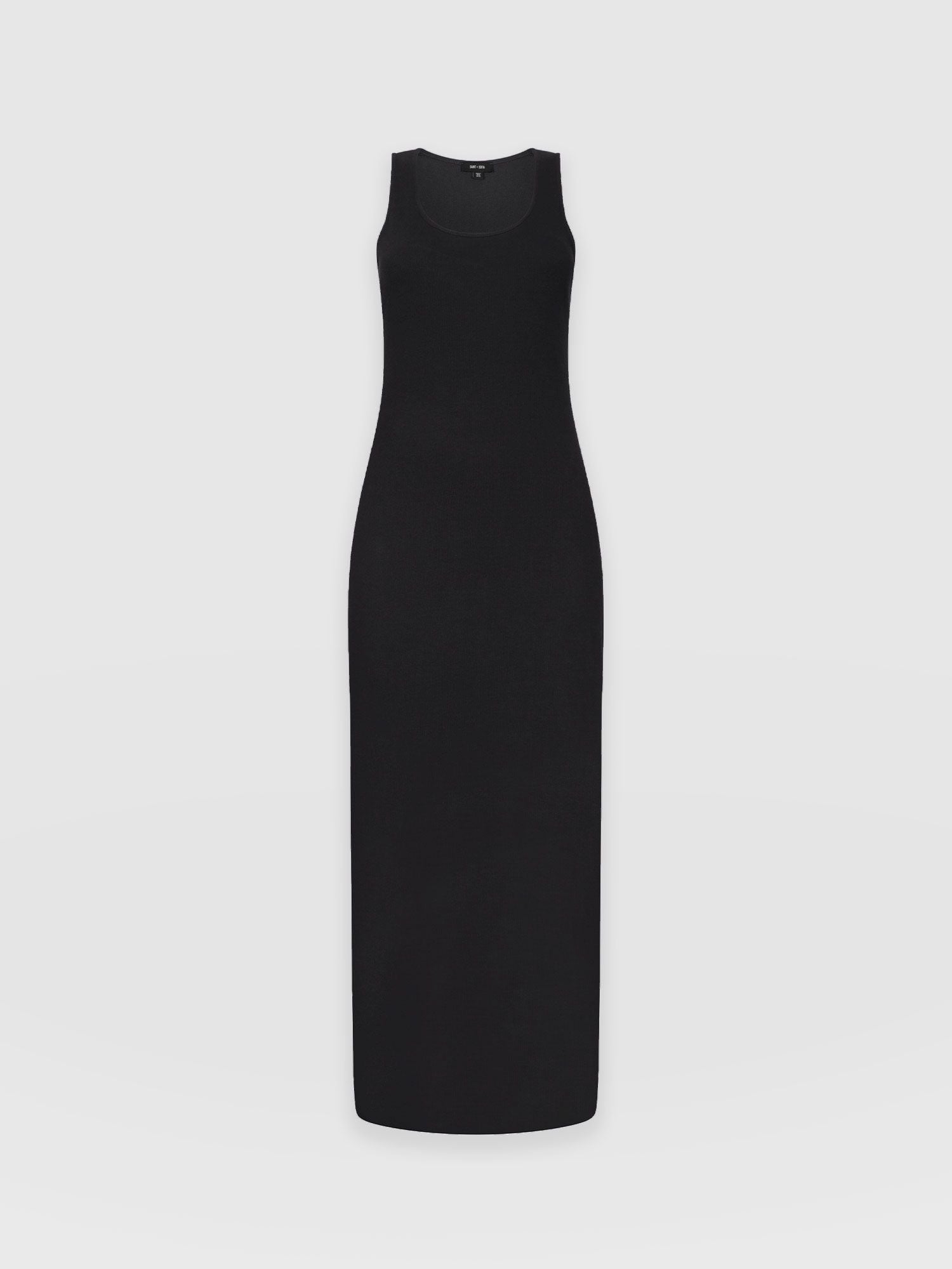 Sleeveless Rib Dress Black - Women's Dresses | Saint + Sofia® UK
