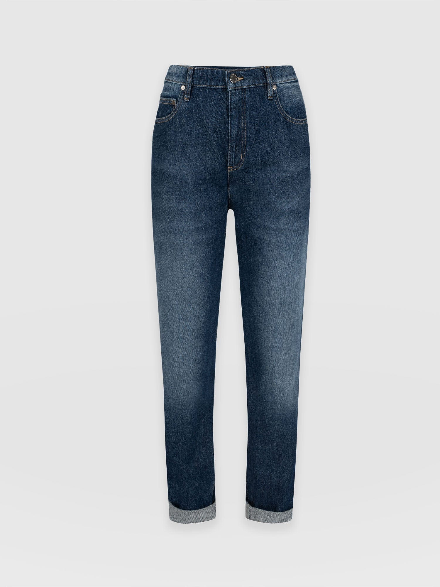 Boyfriend Jeans Mid Blue - Women's Jeans | Saint + Sofia® UK