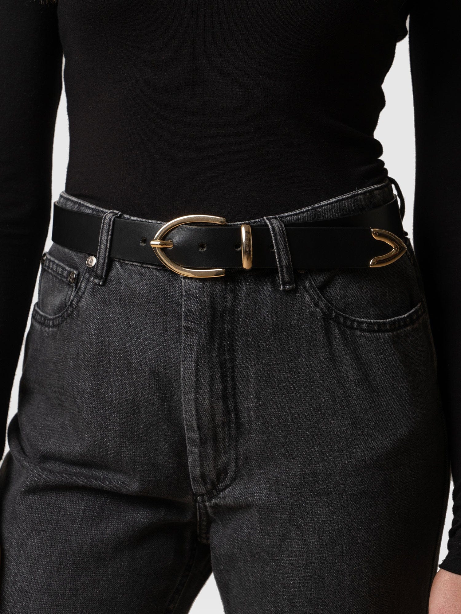 Victory Belt Black - Leather Belts | Saint + Sofia® UK