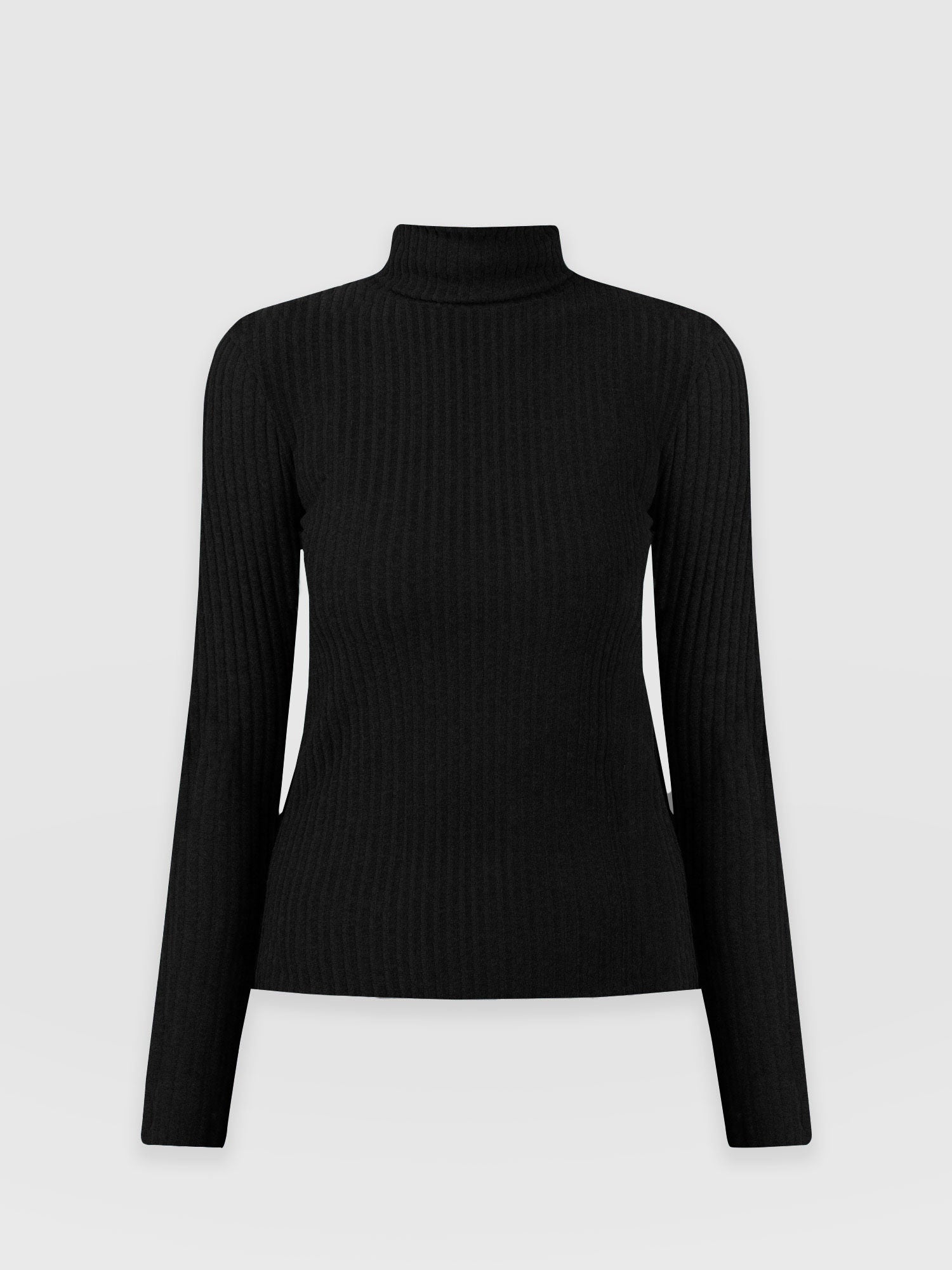 Tempest Roll Neck Black - Women's Tops | Saint + Sofia® UK