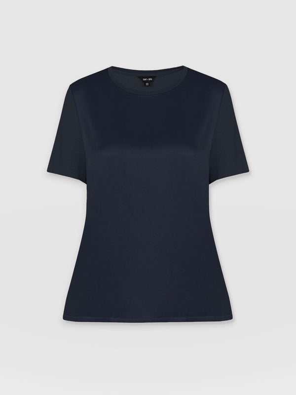 Rayner Contrast Tee - Navy