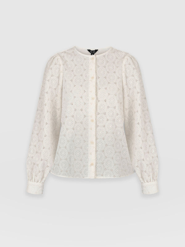 Tabitha Blouse - Cream Broderie