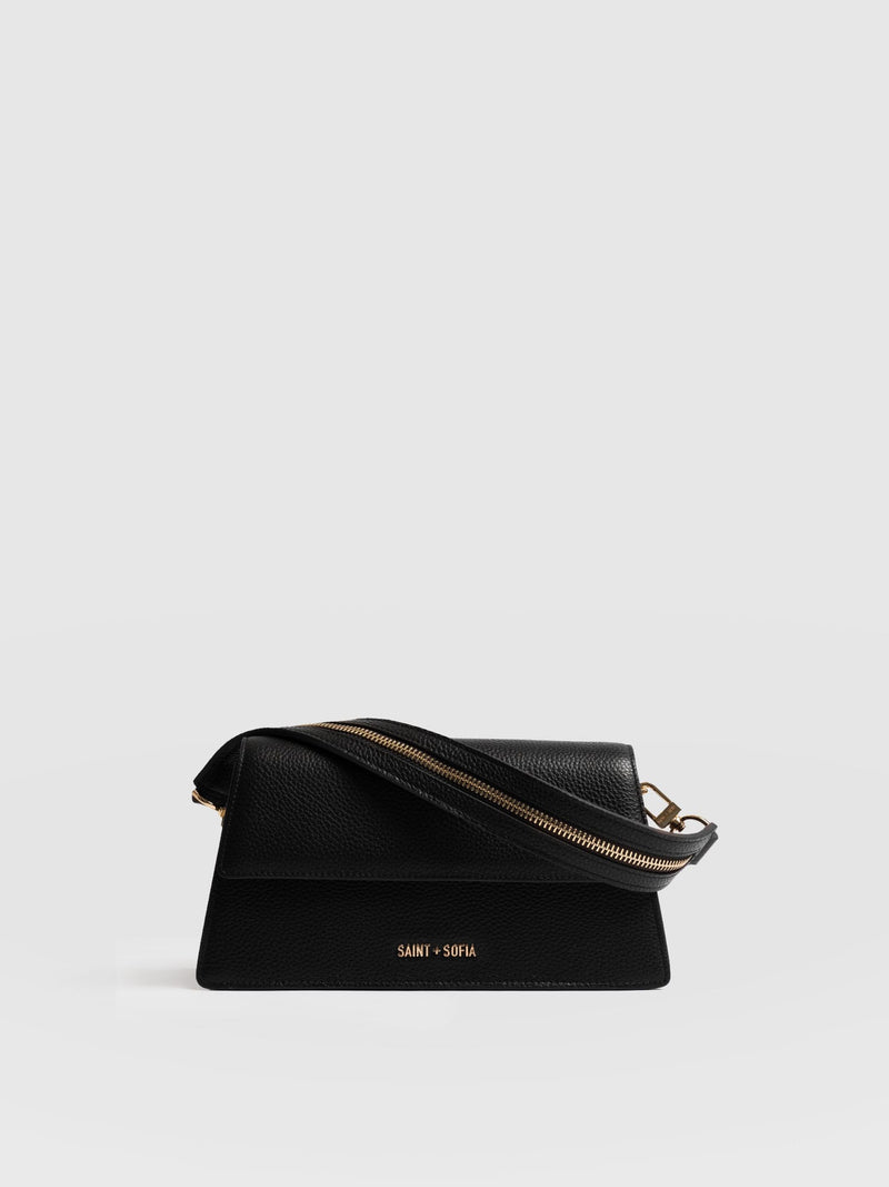 Lennox Half Flap Bag - Black