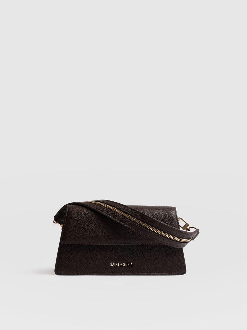 Lennox Half Flap Bag - Chocolate