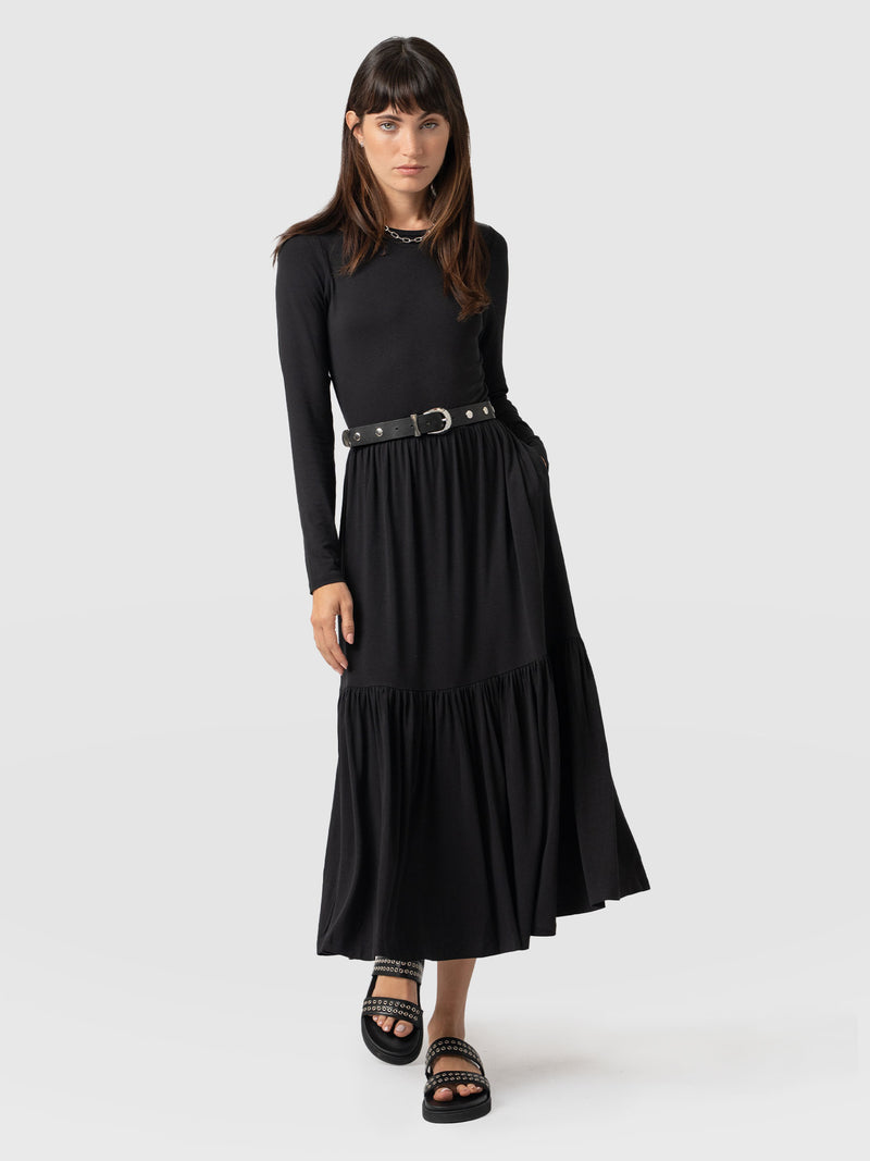 Greenwich Dress Long Sleeve - Black