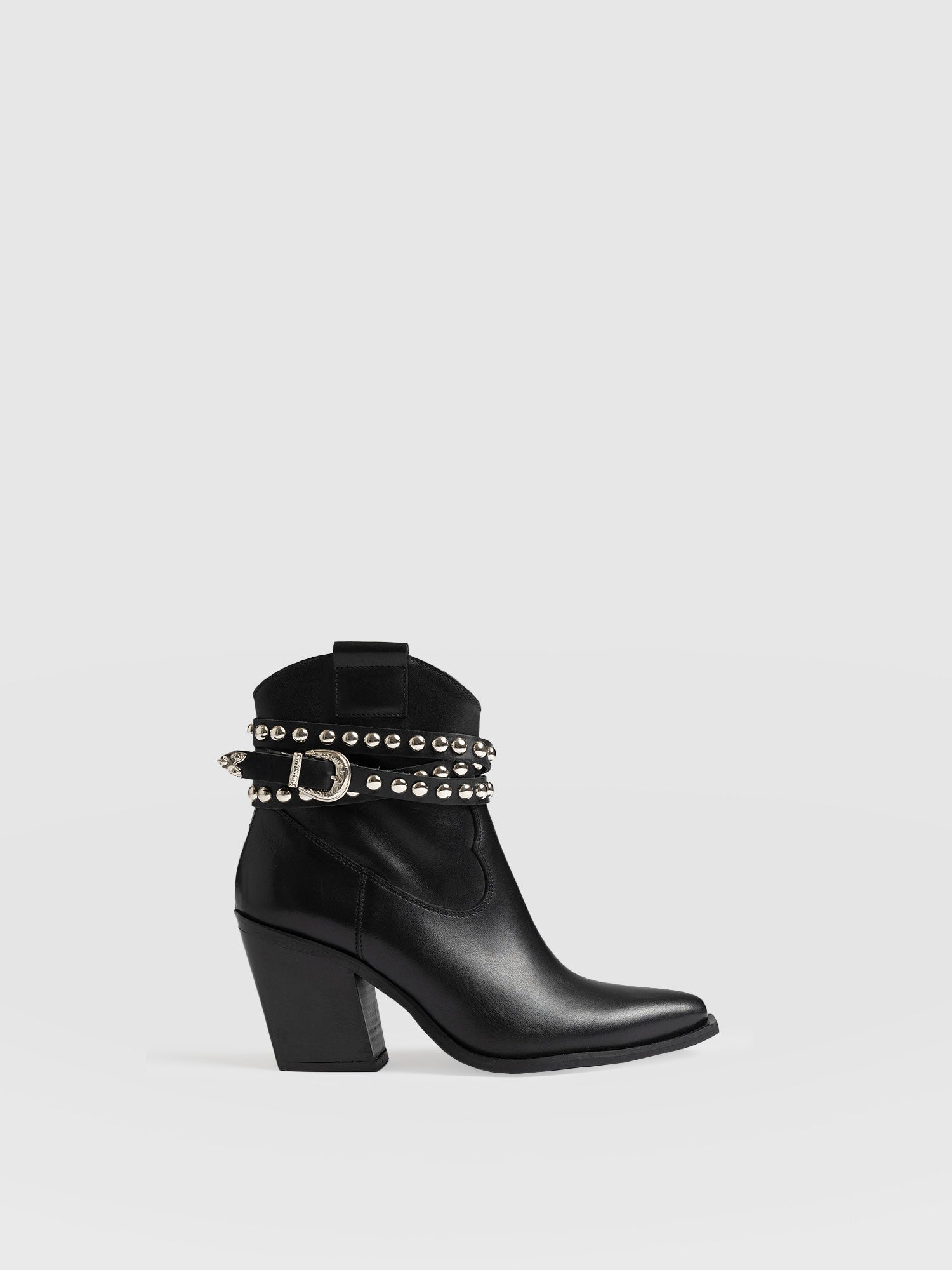 Black studded ankle boots hot sale uk