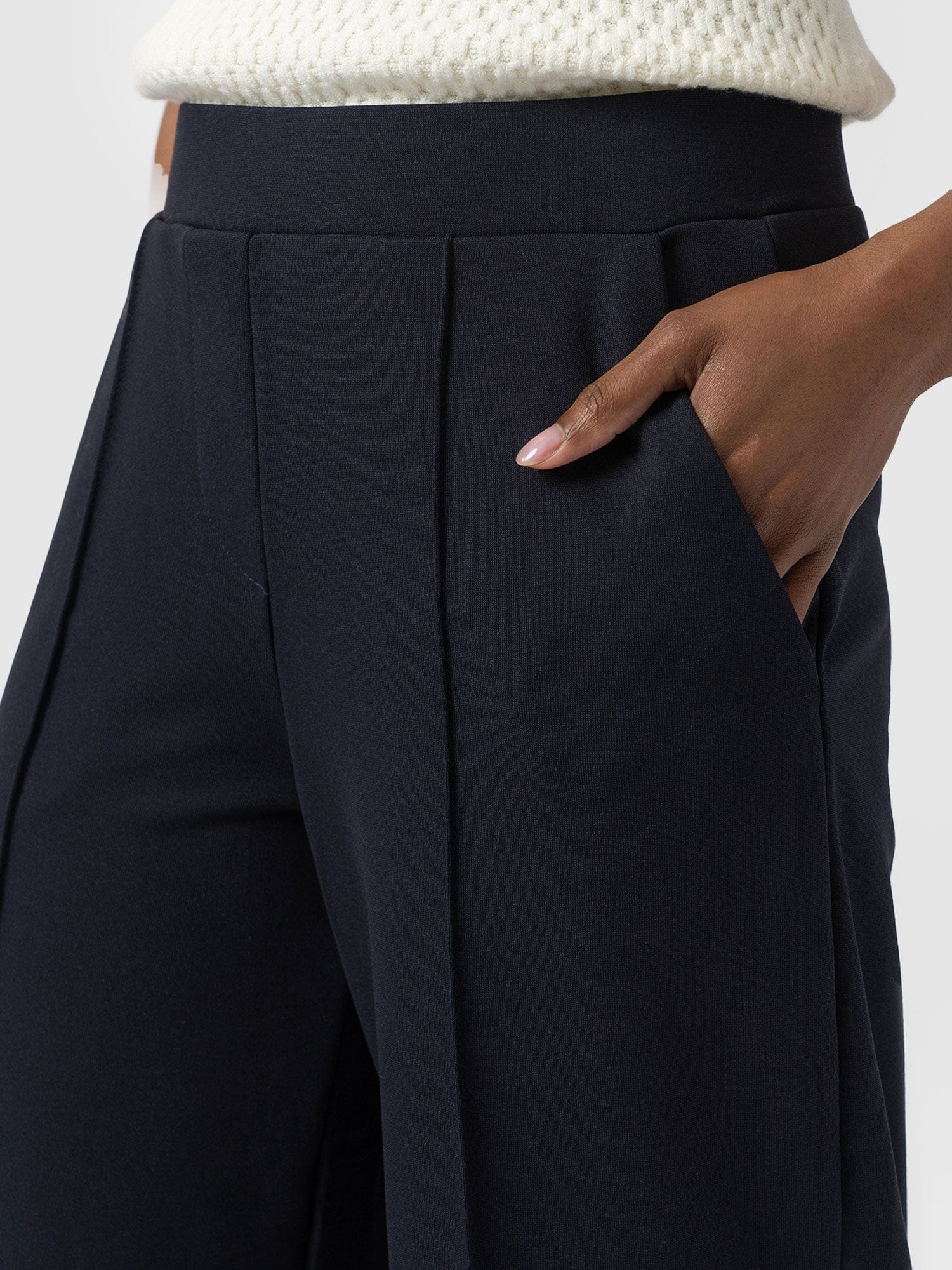 Keller Wide Leg Pant - Navy
