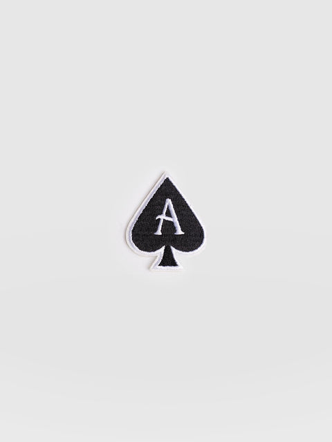 Ace Sticker Badge - Black - Women's Accessories | Saint and Sofia® UK