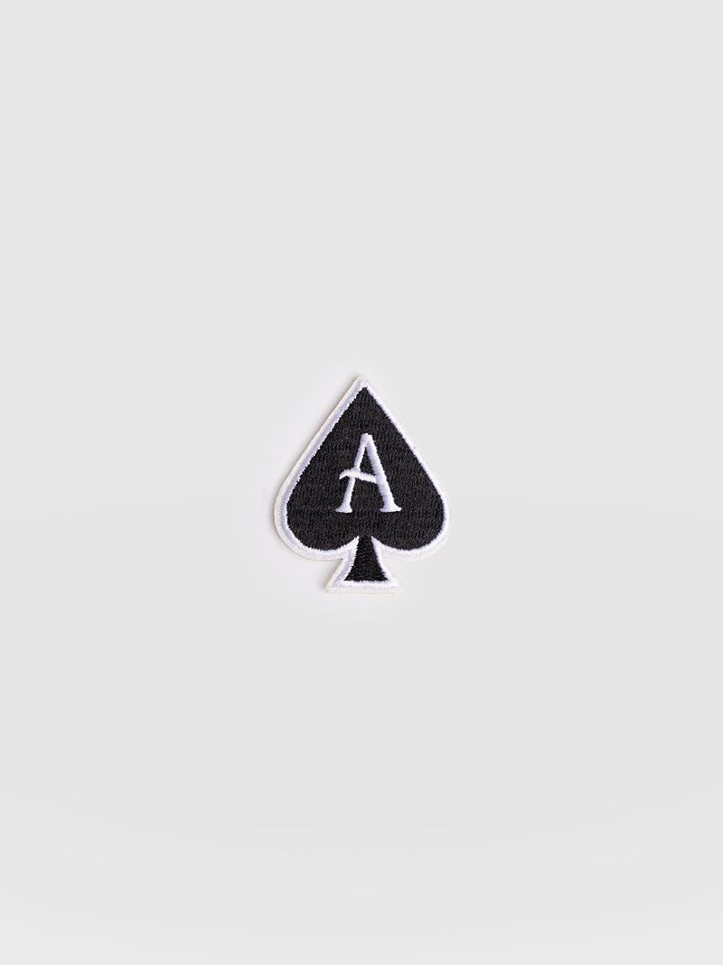 Ace Sticker Badge - Black - Women's Accessories | Saint and Sofia® UK
