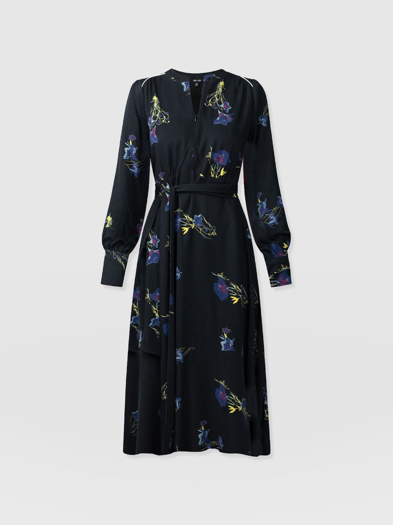 Adaline Zip Up Dress - Blue Lily Gardens