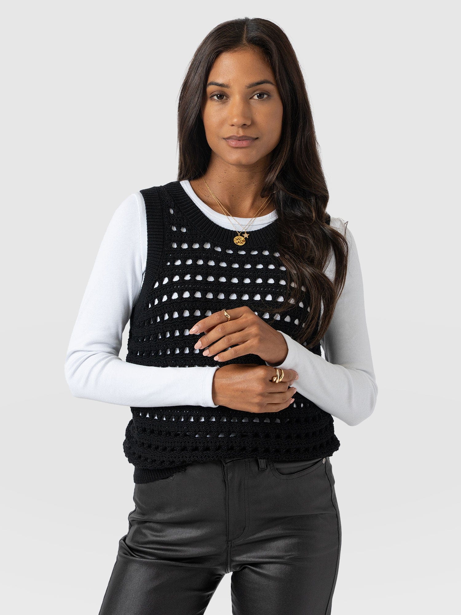 Adler Sleeveless Knit - Black