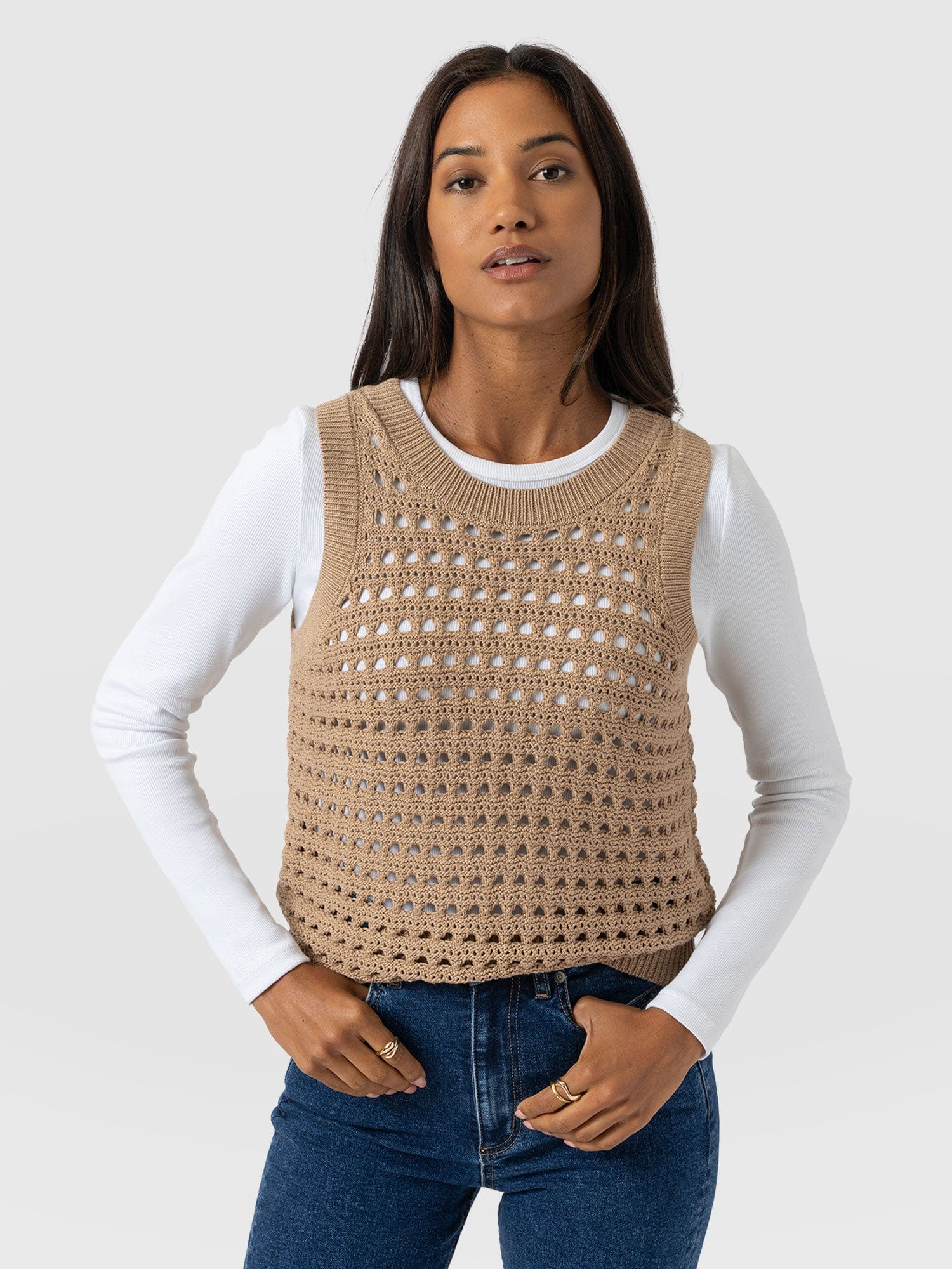 Adler Sleeveless Knit - Camel