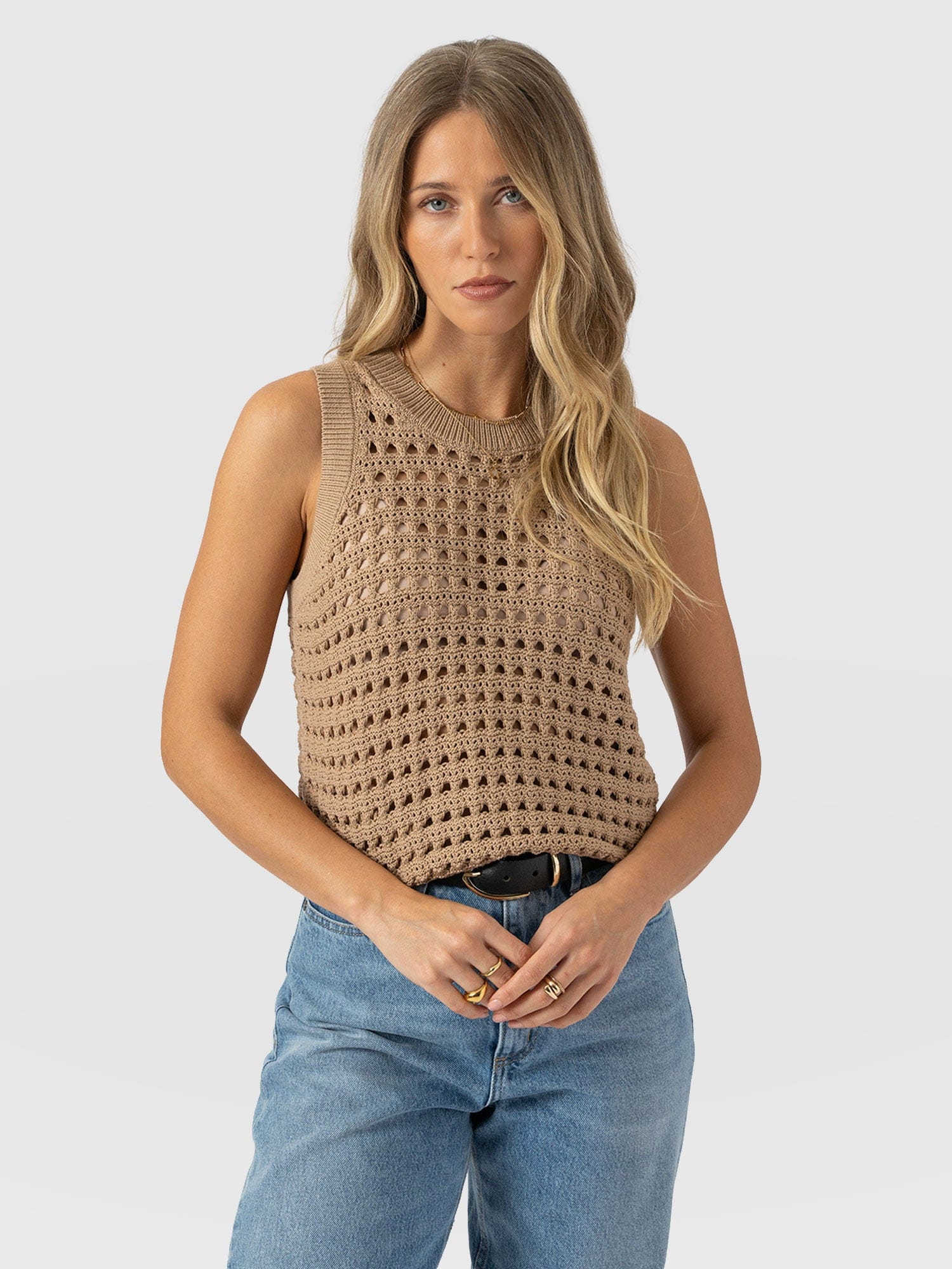 Adler Sleeveless Knit - Camel