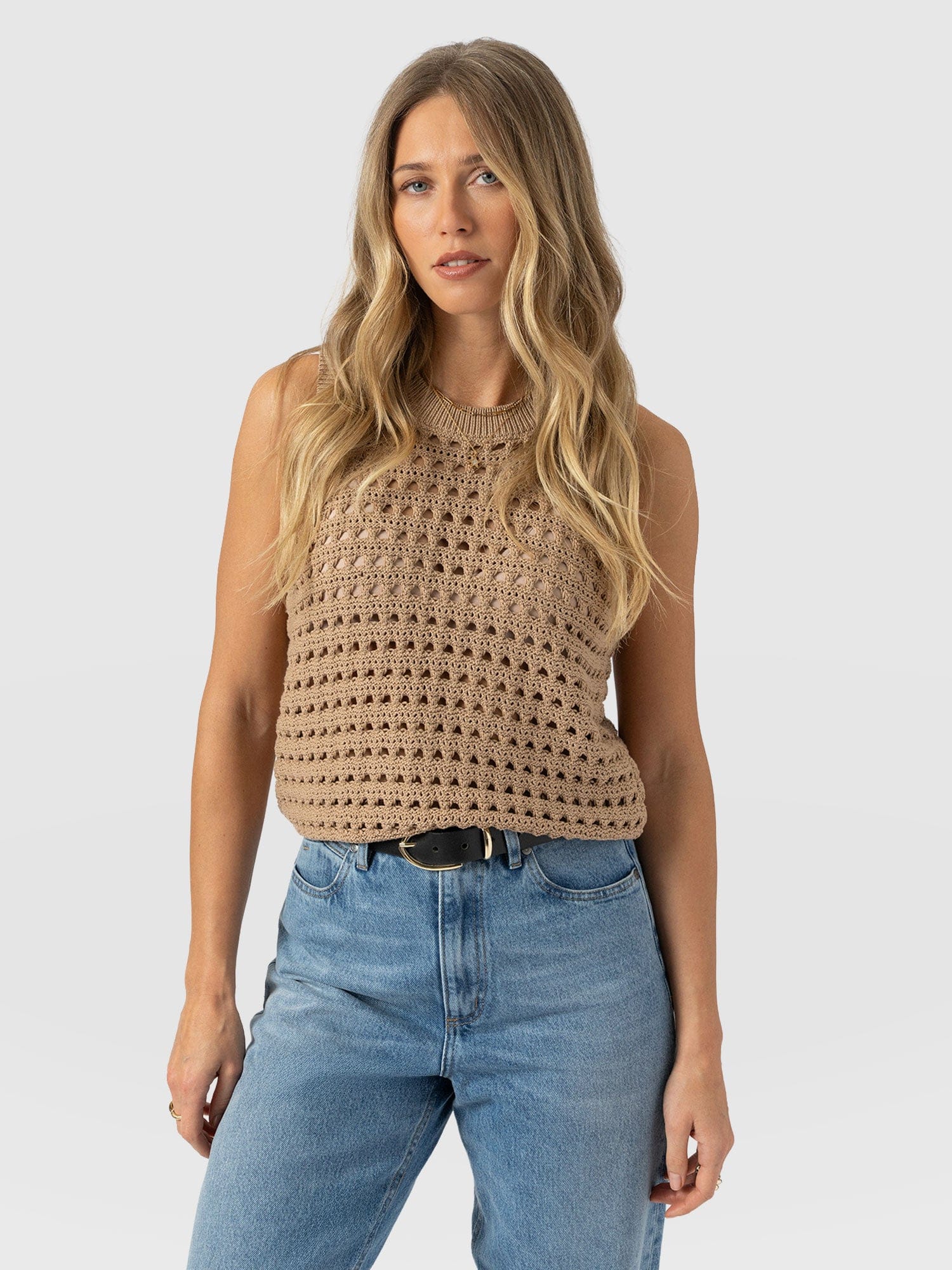 Adler Sleeveless Knit - Camel