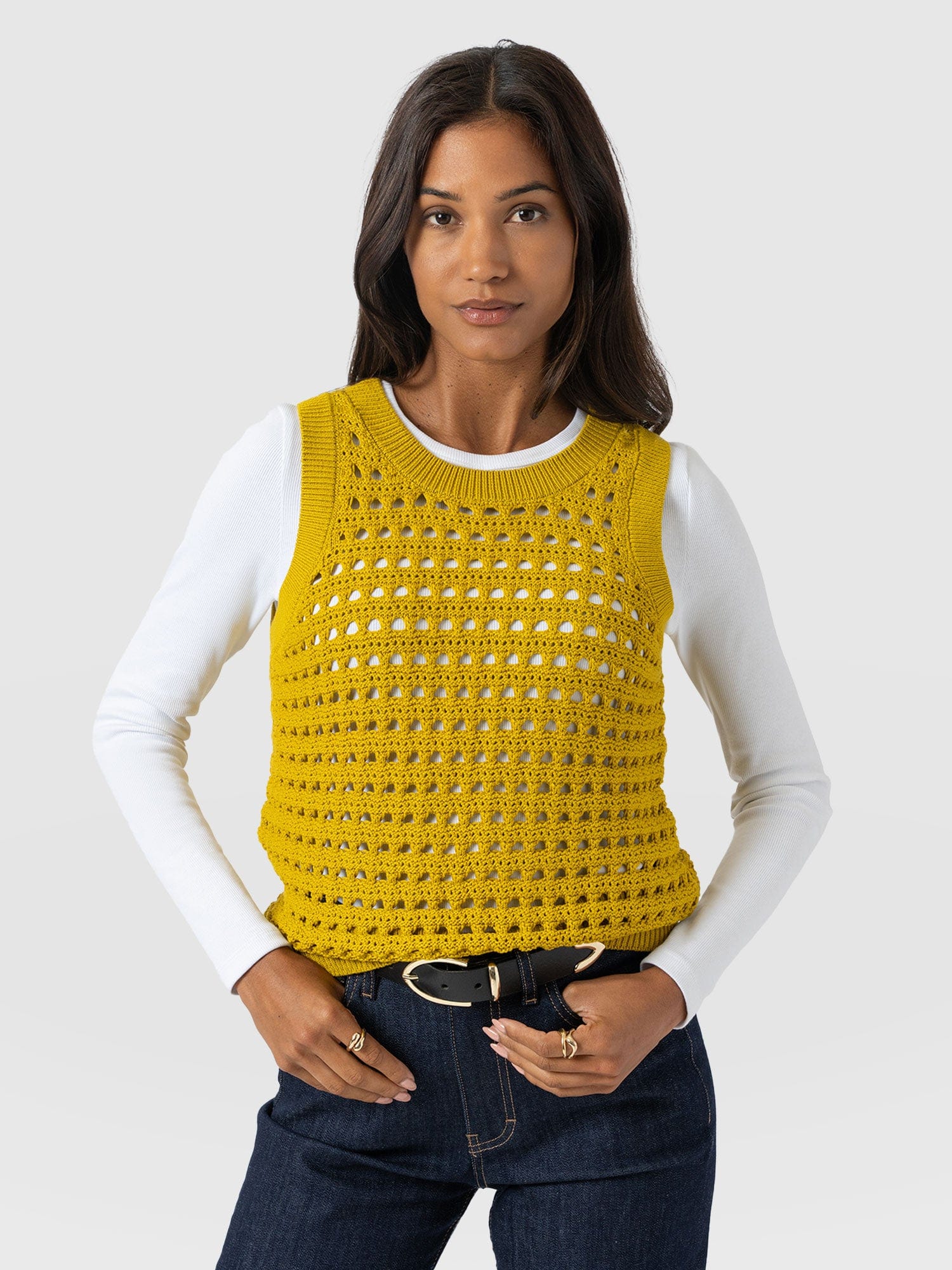 Adler Sleeveless Knit - Mustard