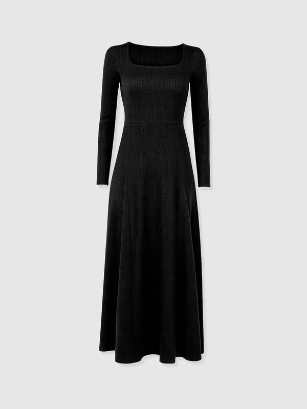 Akia Long Sleeve Dress - Black