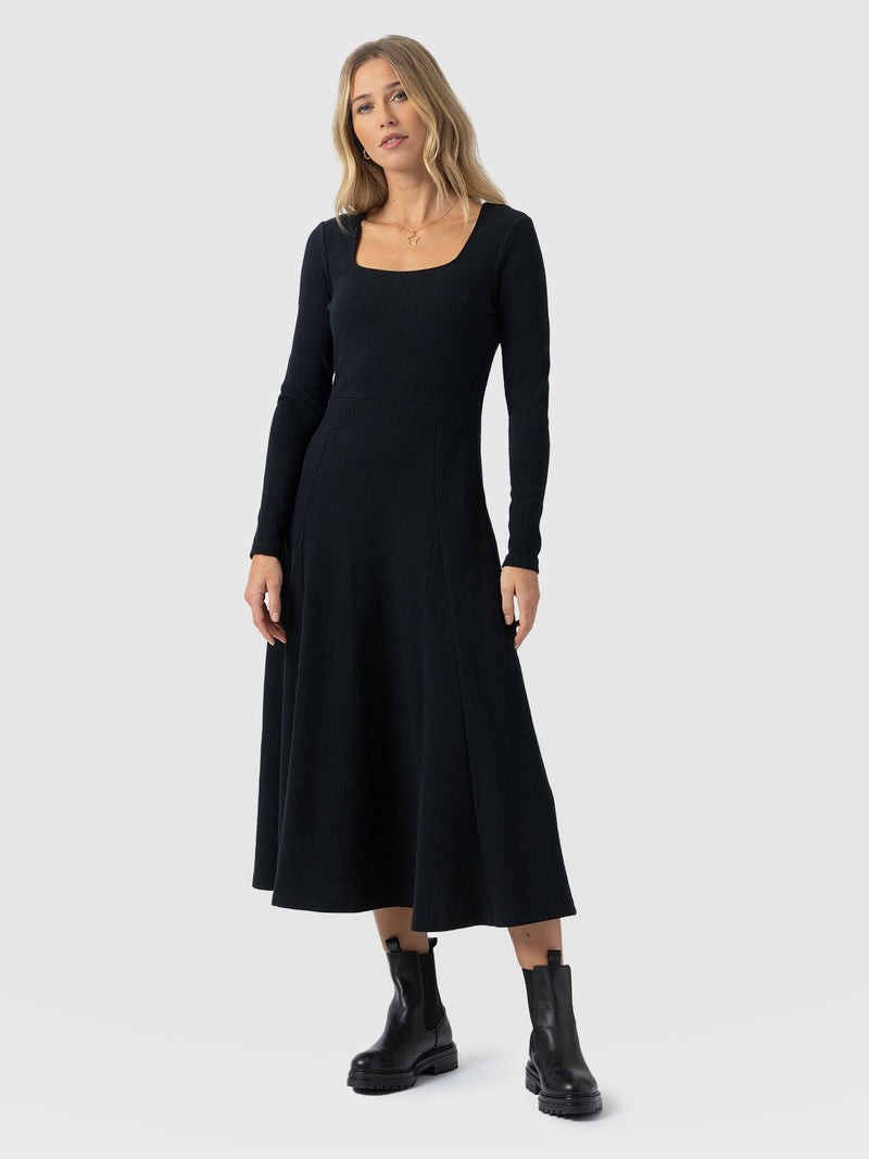 Akia Long Sleeve Dress - Black