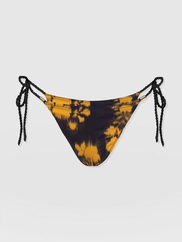 Alba Tie Side Bikini Bottom - Yellow Fade Floral