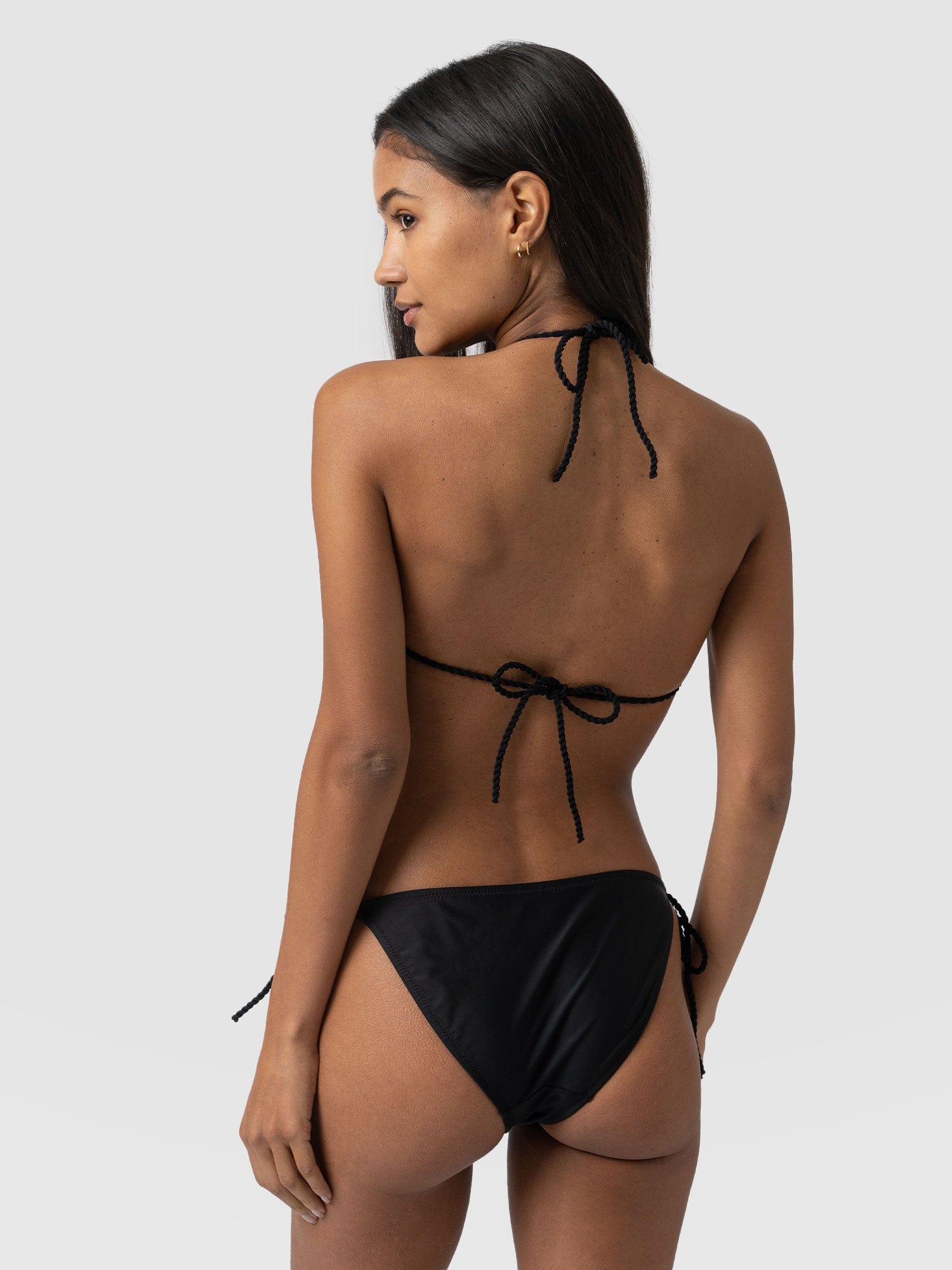 Alba Triangle Bikini Top Black - Women's Swimwear | Saint + Sofia® UK