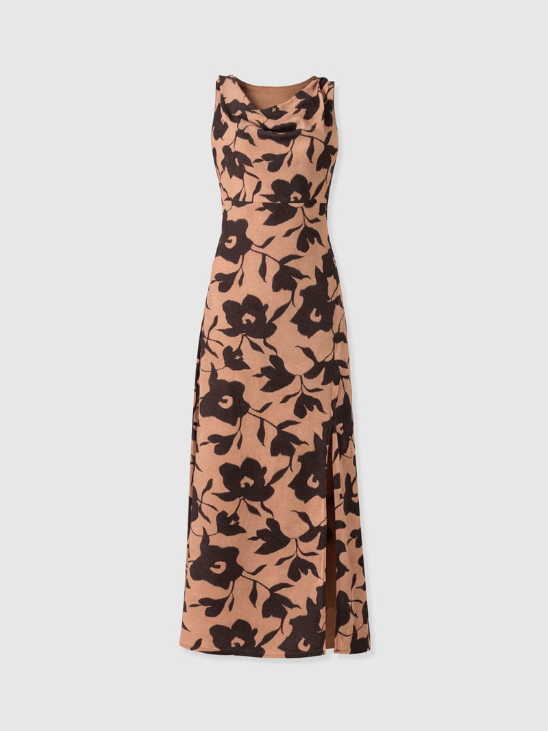 Alexis Dress - Brown Floral