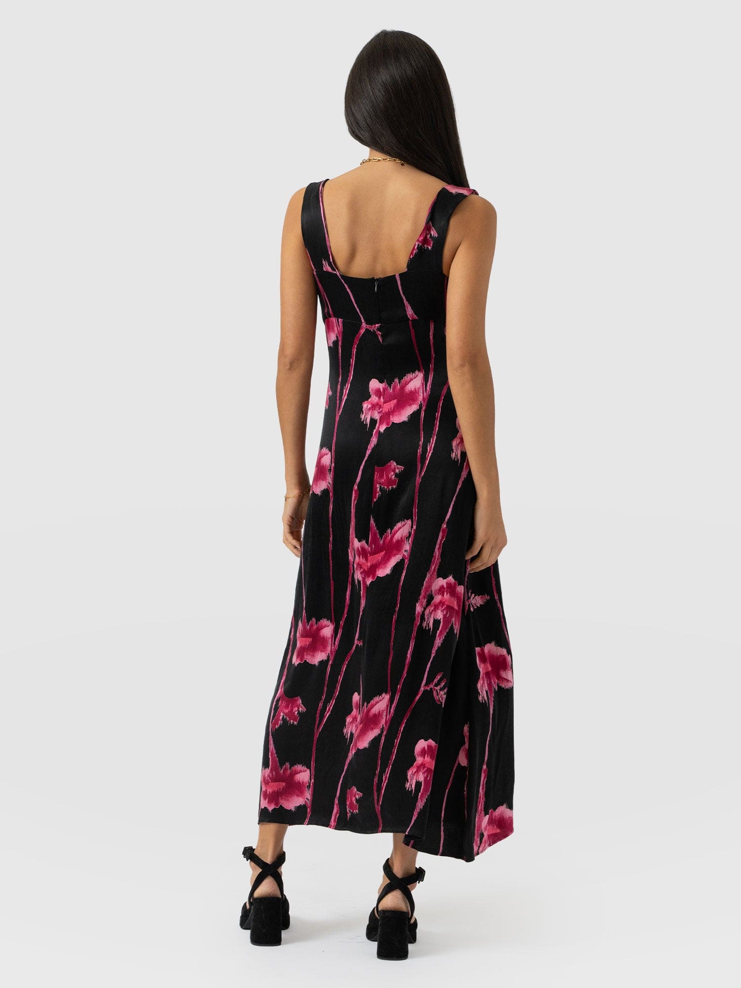 Alexis Dress - Pink Stem Floral