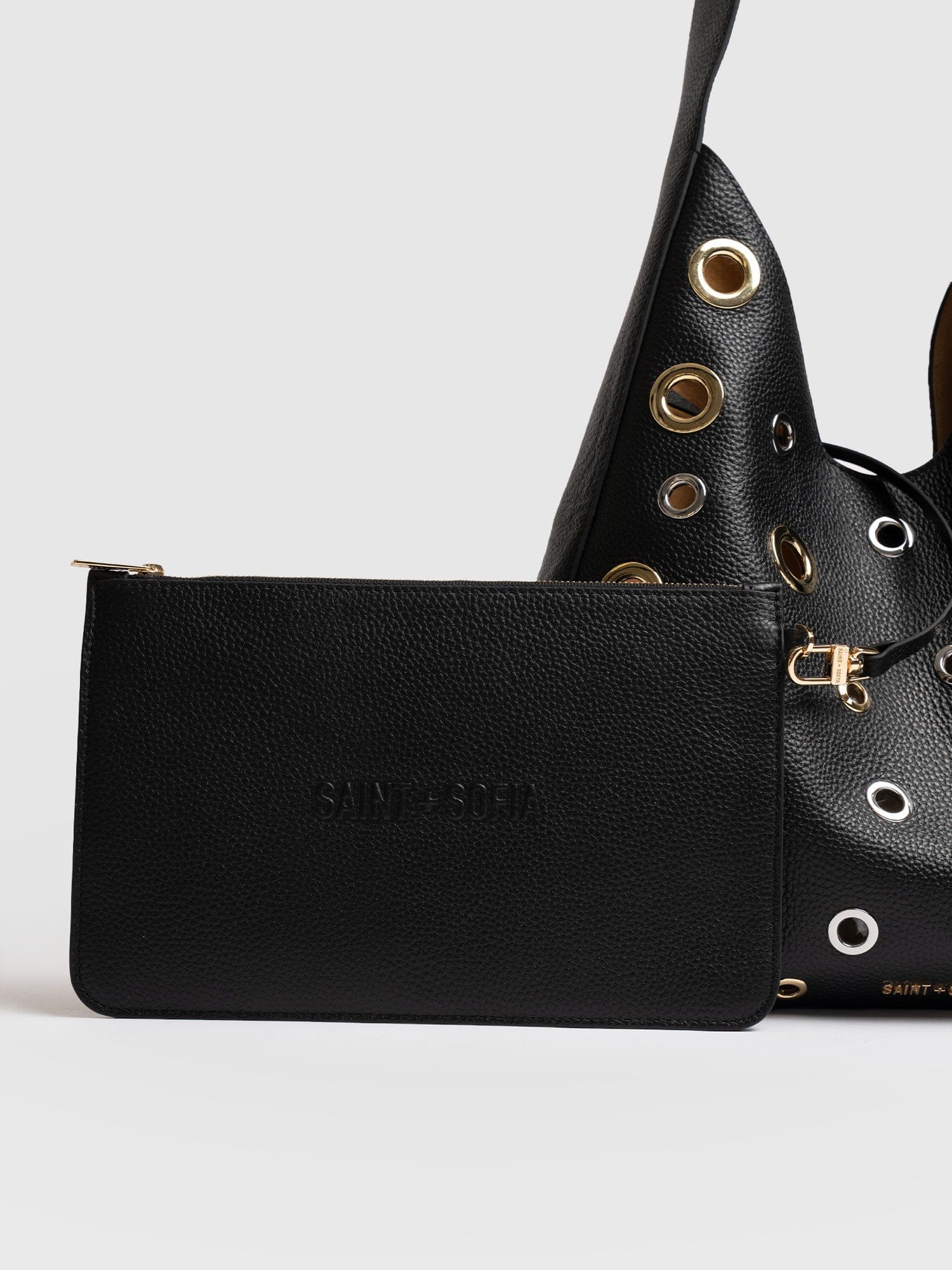 Allana Eyelet Bag - Black - Women's Handbags | Saint + Sofia® UK