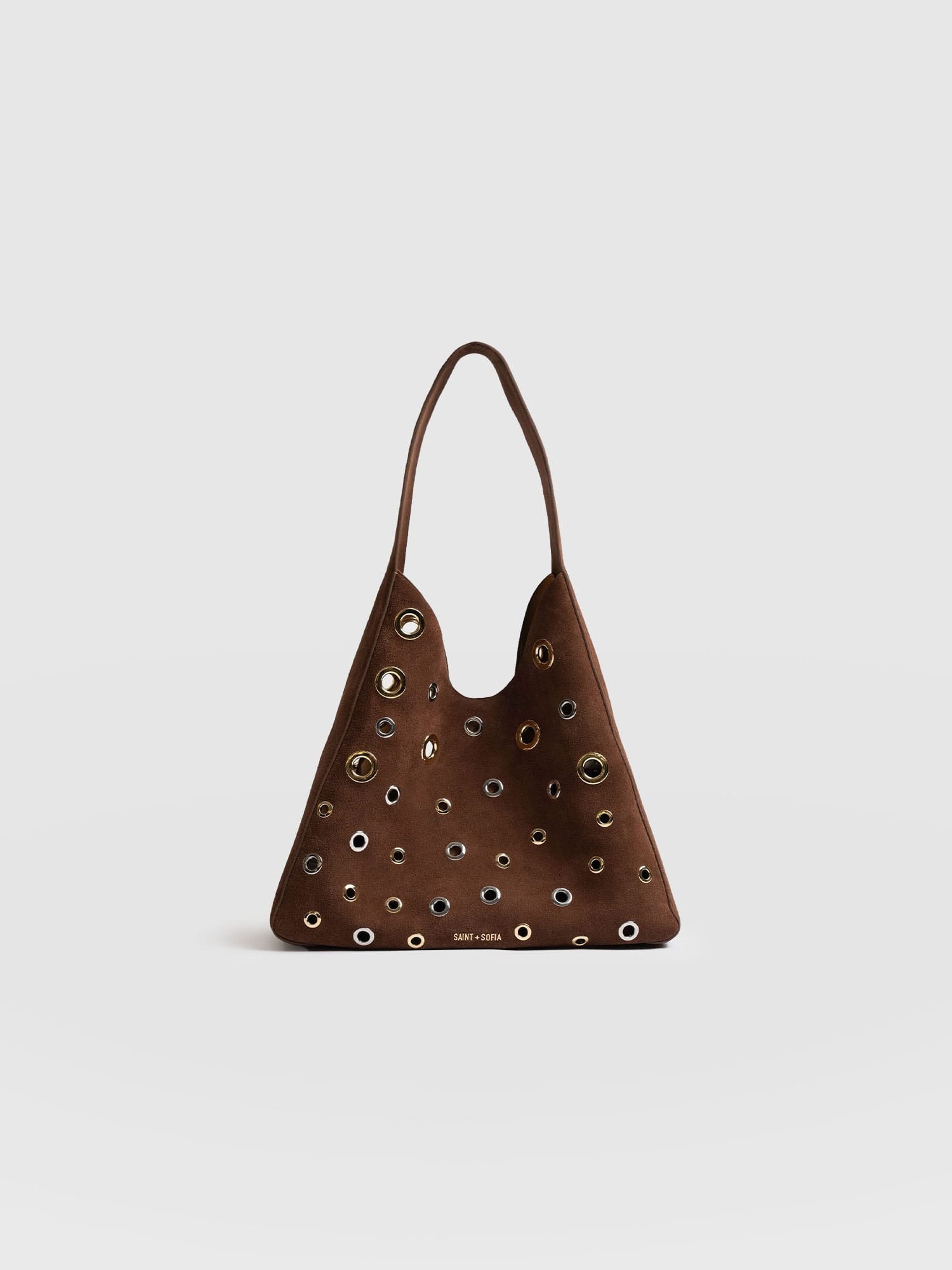 Allana Eyelet Bag - Coffee Suede