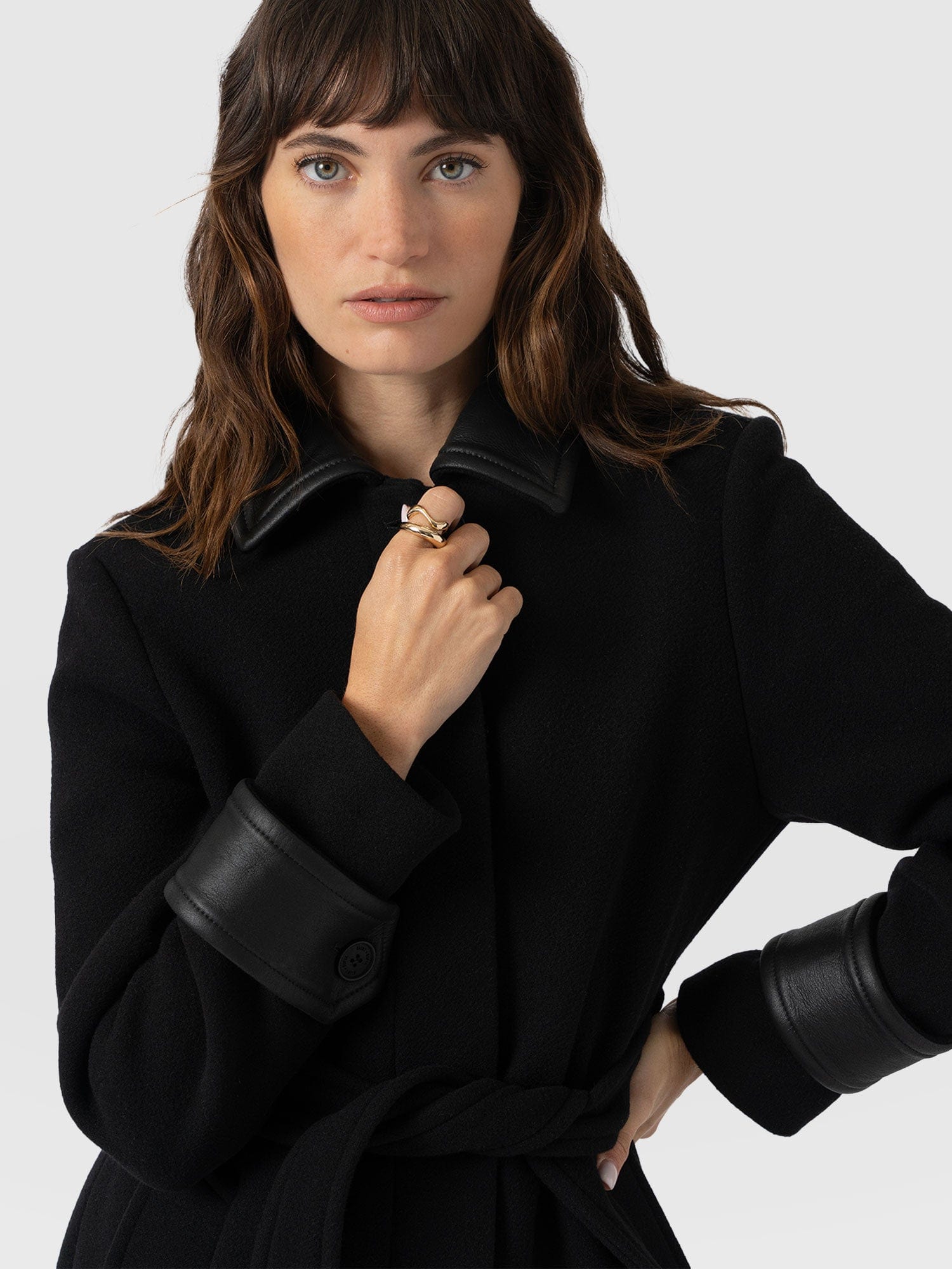 Allegra Coat - Black - Women's Outerwears | Saint + Sofia® UK
