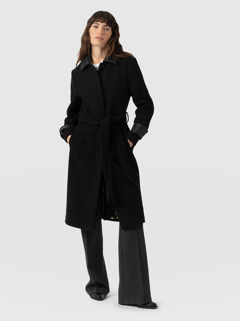 Allegra Coat - Black - Women's Outerwears | Saint + Sofia® UK