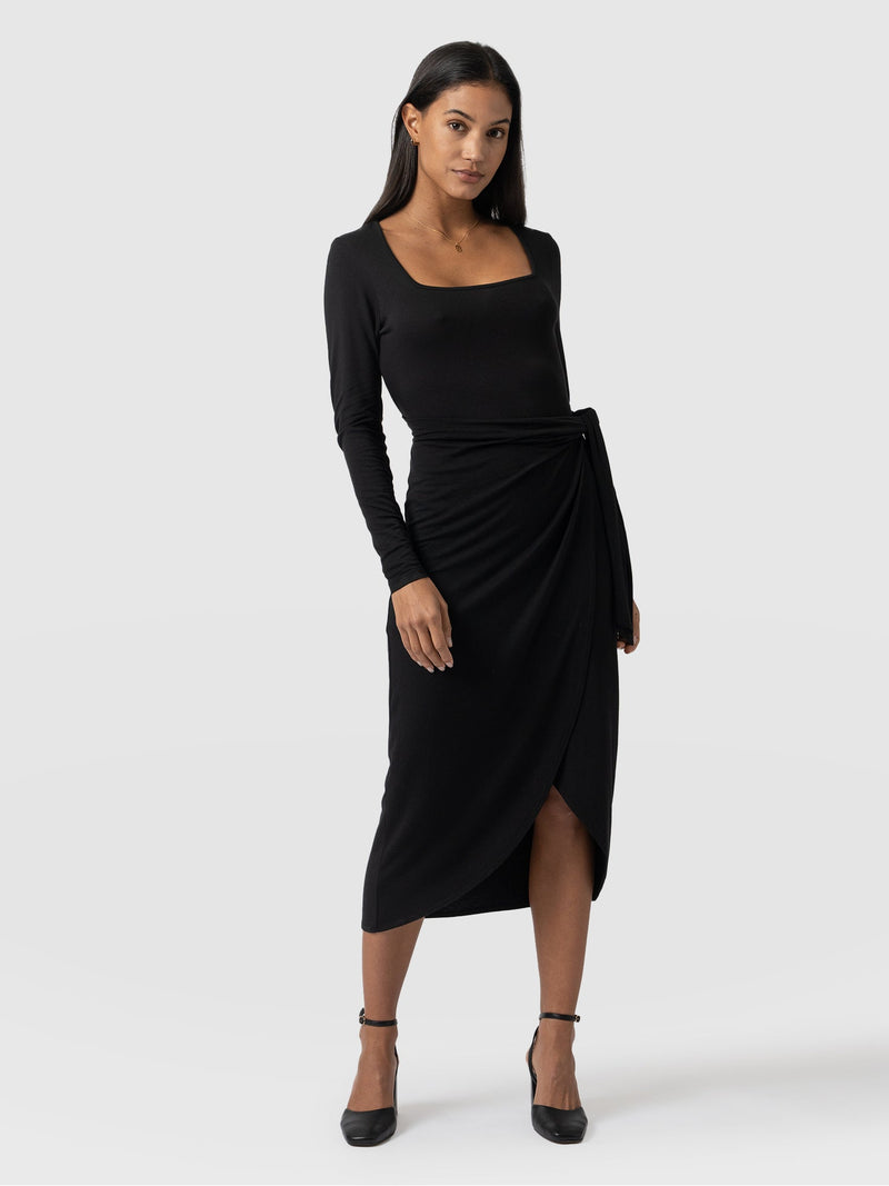 Amelia Wrap Dress - Black