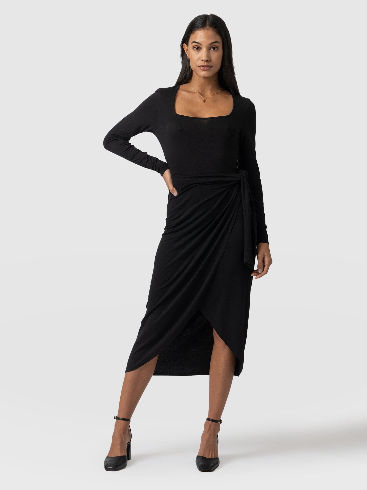 Amelia Wrap Dress - Black