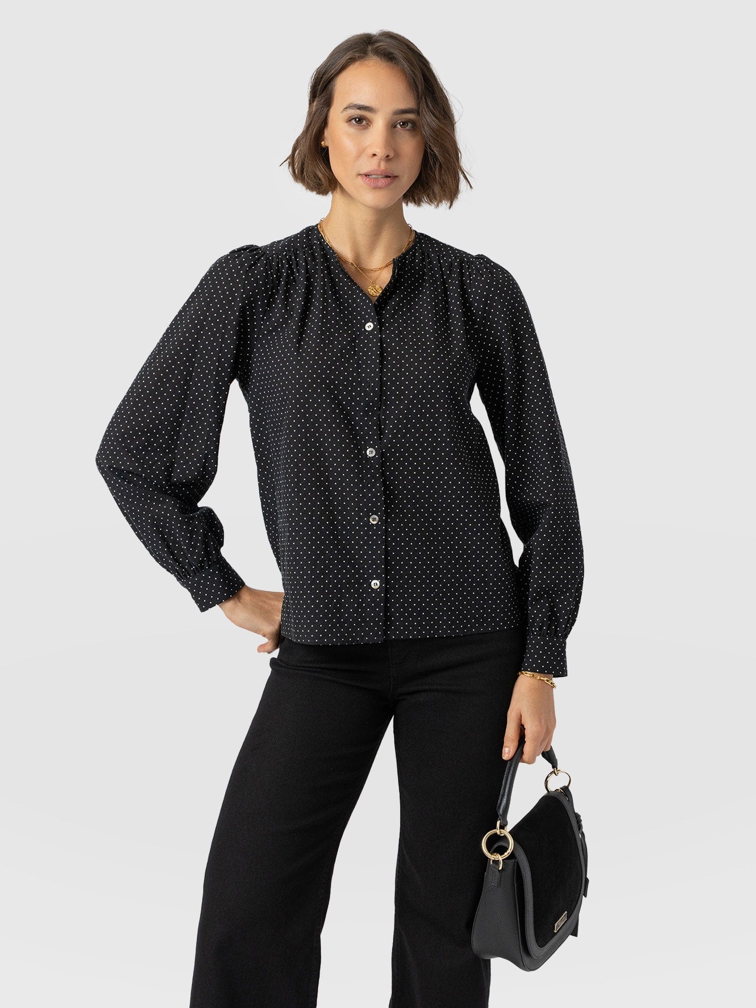 Amelie Blouse - Polka Dot - Women's Blouses | Saint + Sofia® UK