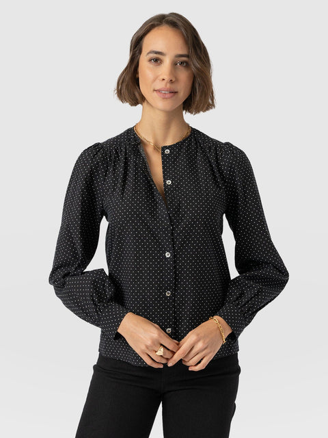 Amelie Blouse - Polka Dot - Women's Blouses | Saint + Sofia® UK
