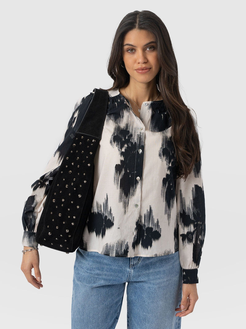 Amelie Blouse - White Fade Floral