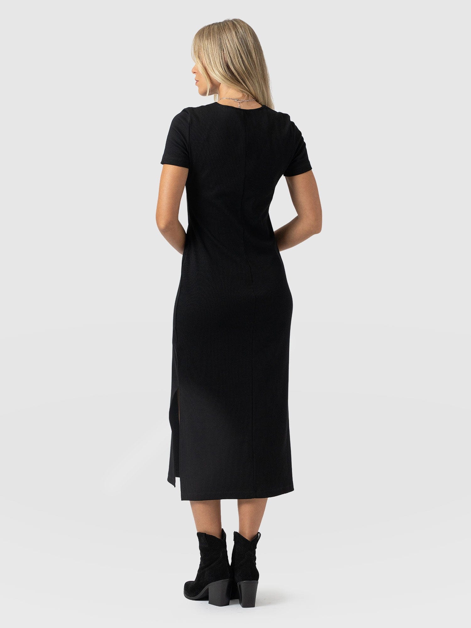 Andie V Neck Dress - Black Lace