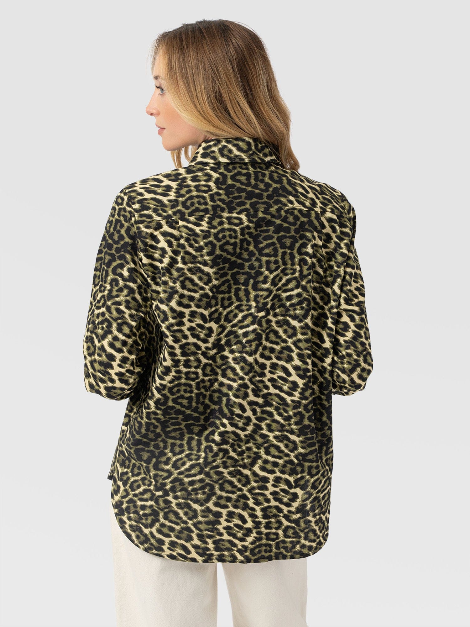 Anneliese Shirt - Green Leopard