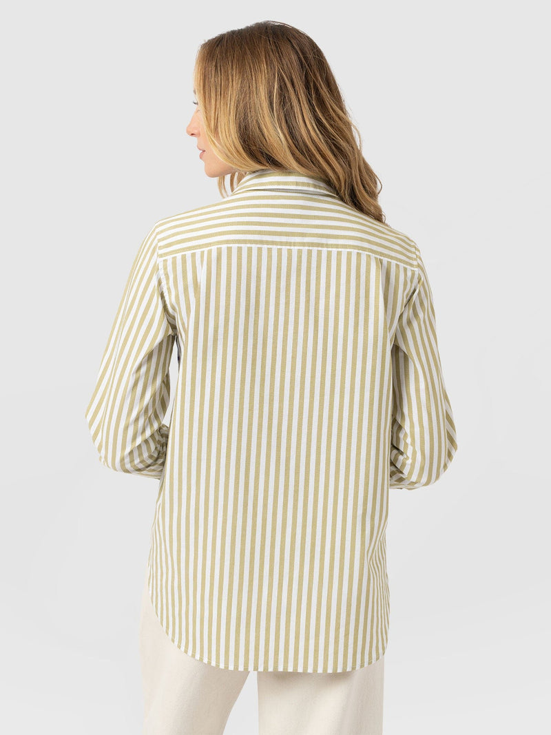 Anneliese Shirt - Green Stripe - Women's Blouses | Saint + Sofia® UK