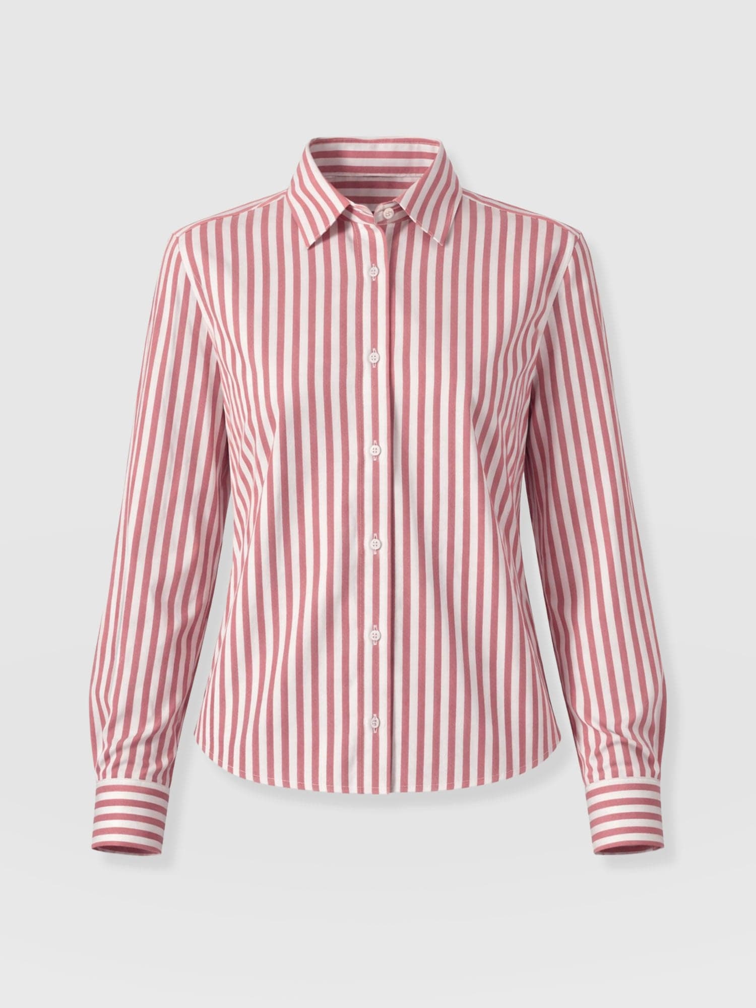 Anneliese Shirt - Red Stripe - Women's Blouses | Saint + Sofia® UK