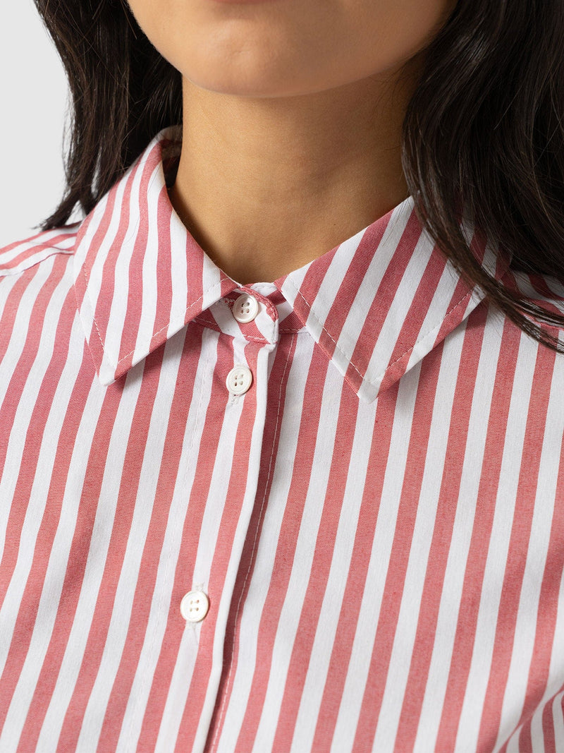 Anneliese Shirt - Red Stripe - Women's Blouses | Saint + Sofia® UK