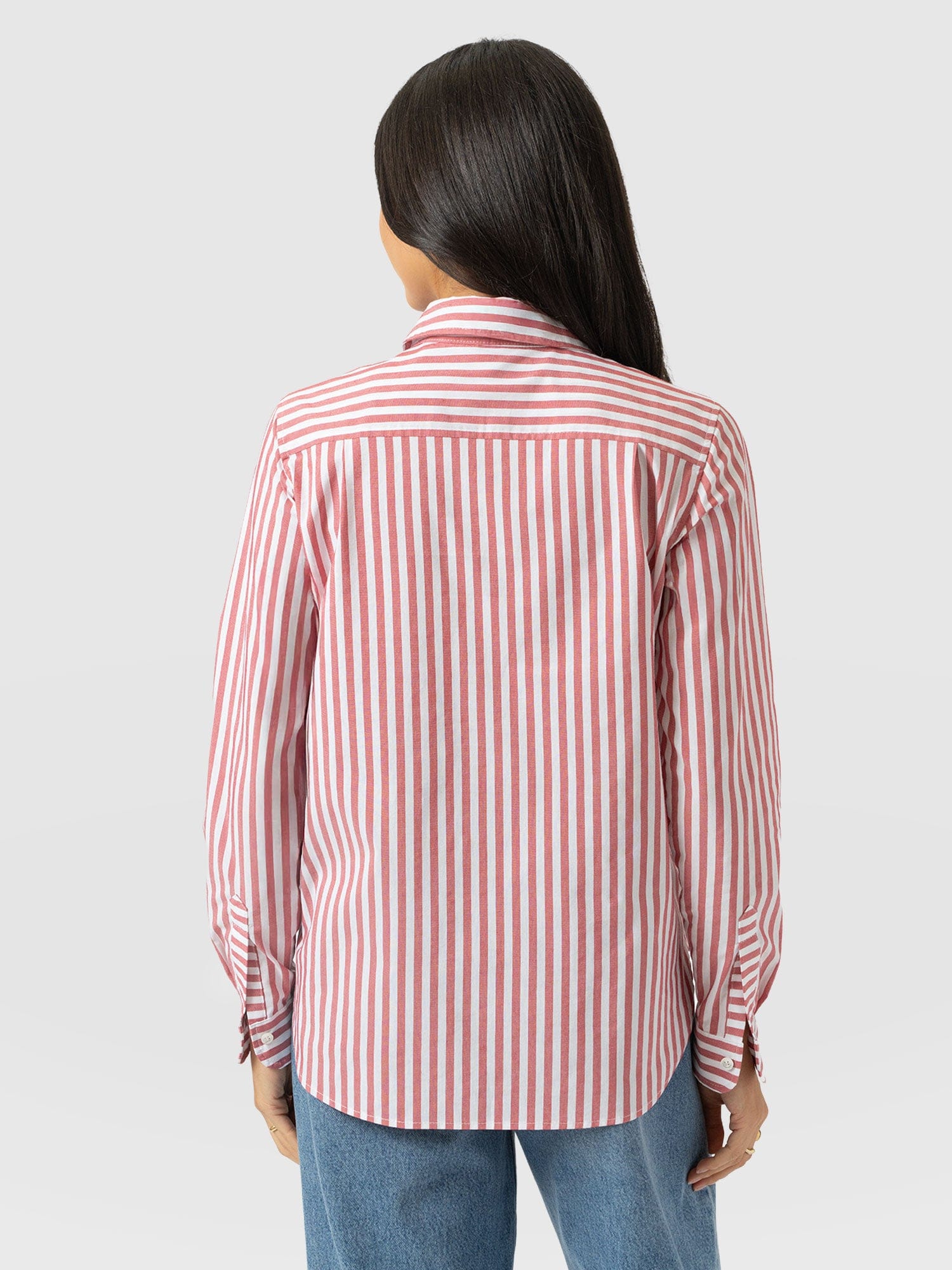 Anneliese Shirt - Red Stripe - Women's Blouses | Saint + Sofia® UK