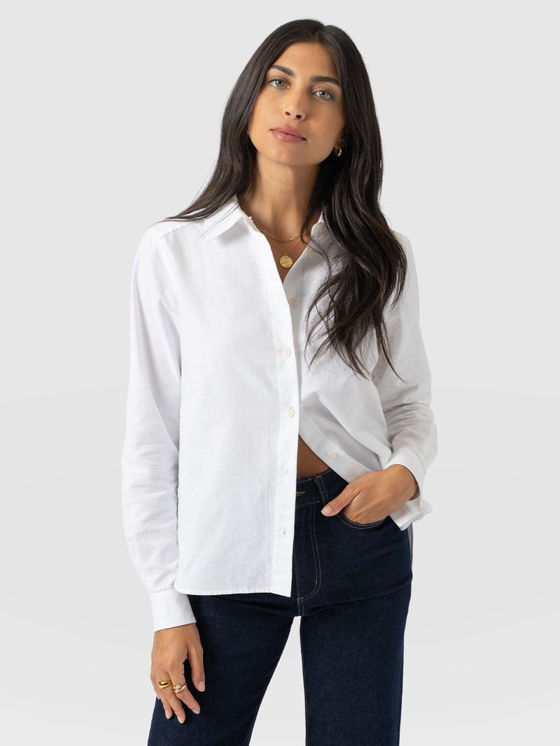Anneliese Shirt - White - Women's Blouses | Saint + Sofia® UK