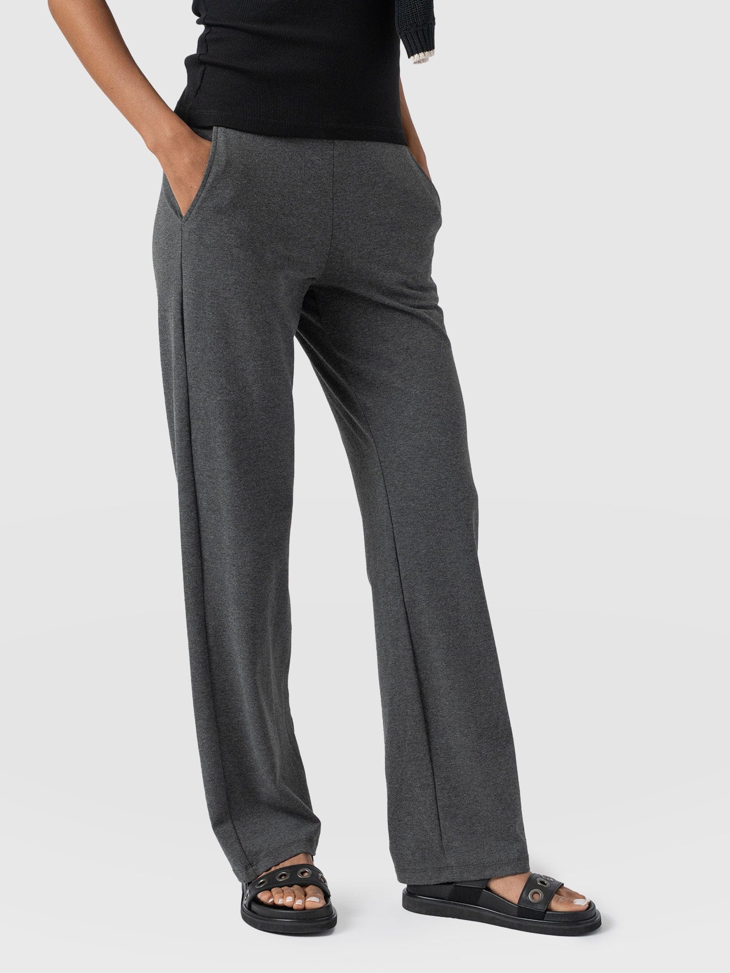 Apartment Pant Charcoal - Women's Trousers | Saint + Sofia® UK