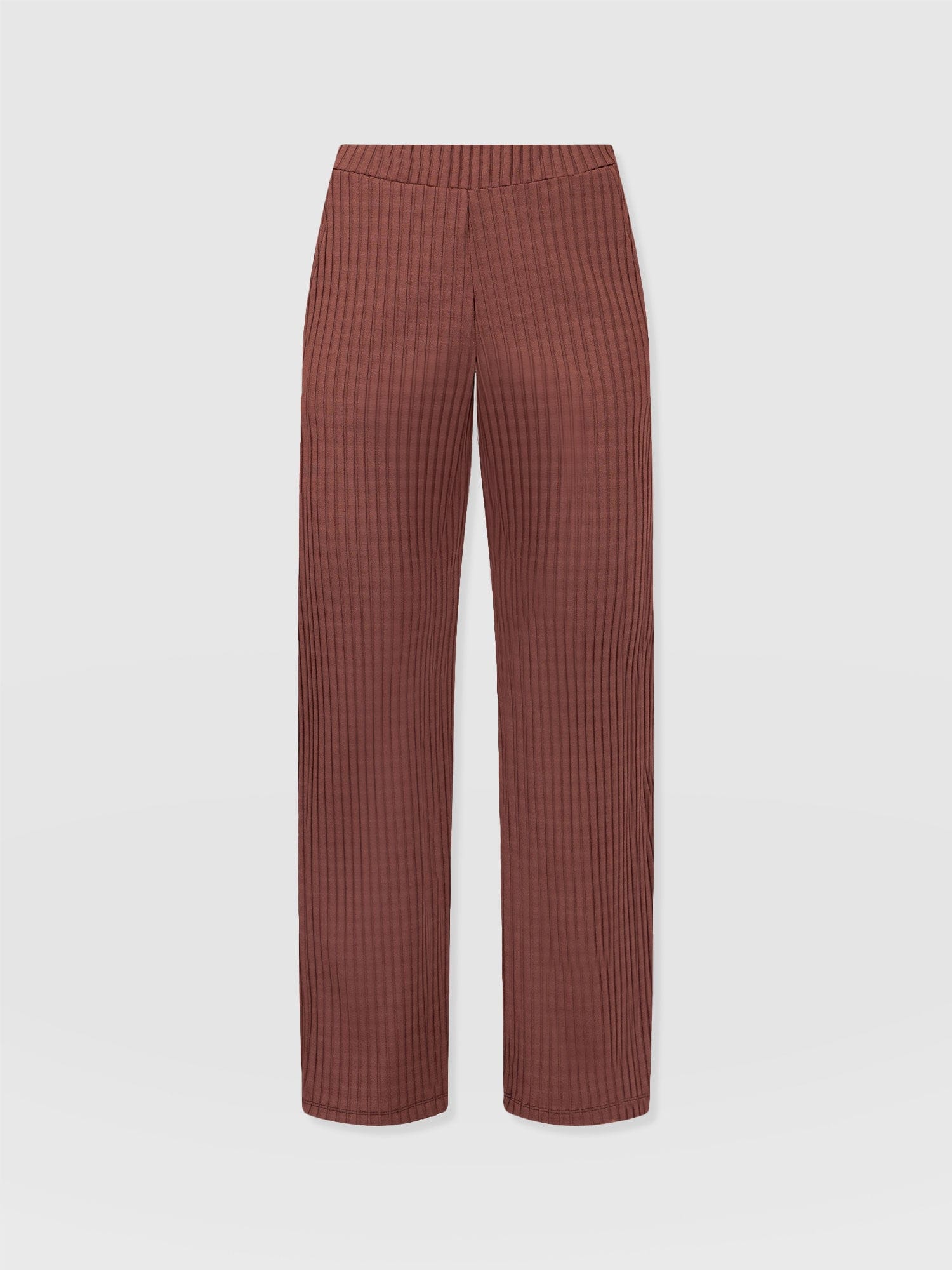 Apartment Pant Maroon Rib - Women's Trousers | Saint + Sofia® UK